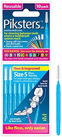 Piksters Interdental Brush 10Pk Sizes 00 to 6